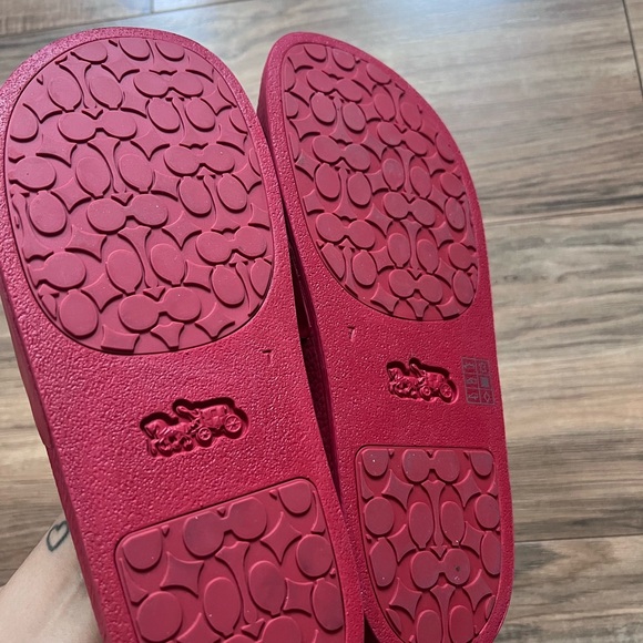 Disney x coach red slides size 7 - Picture 3 of 5
